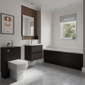Wholesale Domestic - Barton 1700mm x 750mm Slim Edge Straight Single Ended Bathroom Suite including Metallic Slate Furniture Set with Slim Edge Basin Wholesale Domestic - Barton 1700mm x 750mm Slim Edge Straight Single Ended Bathroom Suite including Metallic Slate Furniture Set with Slim Edge Basin