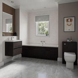 Wholesale Domestic - Barton 1800mm x 800mm Slim Edge Straight Double Ended Bathroom Suite including Metallic Slate Furniture Set with Slim Edge Basin Wholesale Domestic - Barton 1800mm x 800mm Slim Edge Straight Double Ended Bathroom Suite including Metallic Slate Furniture Set with Slim Edge Basin