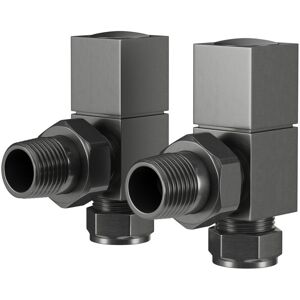 Wholesale Domestic - Colore Dias Gunmetal Grey Square Angled Radiator Valves Wholesale Domestic - Colore Dias Gunmetal Grey Square Angled Radiator Valves
