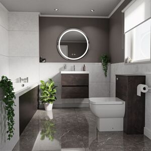 Wholesale Domestic - Kendel 1700mm x 700mm Straight Single Ended Bathroom Suite including Metallic Slate Furniture Set with Slim Edge Basin Wholesale Domestic - Kendel 1700mm x 700mm Straight Single Ended Bathroom Suite including Metallic Slate Furniture Set with Slim Edge Basin