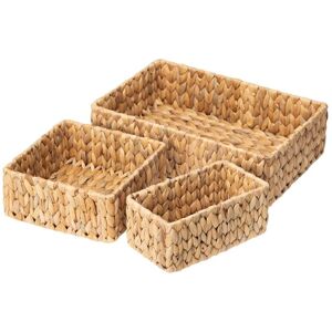 Tlily - Wicker Baskets for Organizing 3Pack, Large and Small Storage Set, Hand Woven Tlily - Wicker Baskets for Organizing 3Pack, Large and Small Storage Set, Hand Woven