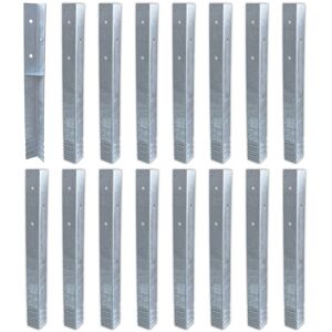 Wickey - Ground anchor post anchor set SolidLock for climbing frame & swing set, angle anchor for play tower & garden fence - 16 - piece Wickey - Ground anchor post anchor set SolidLock for climbing frame & swing set, angle anchor for play tower & garden fence - 16 - piece