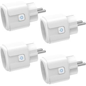 TINOR WiFi Smart Plug, 4 Pack 16A 3680W Smart Plug, WiFi Plug with Power Consumption Measurement, Remote Control, Voice Control, Compatible with Alexa & TINOR WiFi Smart Plug, 4 Pack 16A 3680W Smart Plug, WiFi Plug with Power Consumption Measurement, Remote Control, Voice Control, Compatible with Alexa &