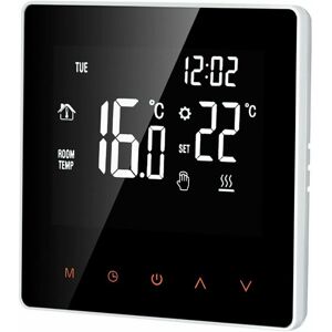 HEGUYEY Wifi Smart Thermostat for Electric Floor Heating, Touch lcd Display, Digital Temperature Controller, Programmable Electric Floor Heating Thermostat HEGUYEY Wifi Smart Thermostat for Electric Floor Heating, Touch lcd Display, Digital Temperature Controller, Programmable Electric Floor Heating Thermostat