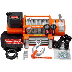 WINCHMAX 17,000lb (7,711kg) Original Orange 12v Electric Winch, 26m x 12mm Steel Rope, Wireless Remote Controls WINCHMAX 17,000lb (7,711kg) Original Orange 12v Electric Winch, 26m x 12mm Steel Rope, Wireless Remote Controls