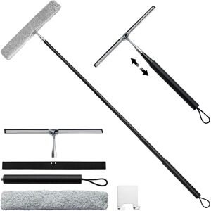 Window Cleaning Equipment 12" Wide Window Squeegee Cleaner Tool Kit 2-in-1 Squeegee Cleaning Cloths Shower Squeegee for Glass Door with 117 CM Long Window Cleaning Equipment 12" Wide Window Squeegee Cleaner Tool Kit 2-in-1 Squeegee Cleaning Cloths Shower Squeegee for Glass Door with 117 CM Long