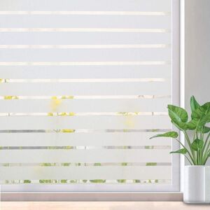 GROOFOO Window Film Privacy Frosted Stripe Patterns Window Frosting Film No Glue Static Cling Stained Glass Film uv Protection Self Adhesive Window Sticker GROOFOO Window Film Privacy Frosted Stripe Patterns Window Frosting Film No Glue Static Cling Stained Glass Film uv Protection Self Adhesive Window Sticker