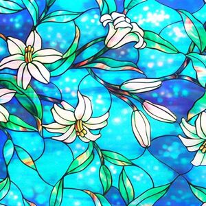 TINOR Painted Window Films, Decorative pvc Window Film, Glue-Free Frosted Glass Sticker, Anti-UV Window Films for Home Decoration (45 x 200 cm), Orchid TINOR Painted Window Films, Decorative pvc Window Film, Glue-Free Frosted Glass Sticker, Anti-UV Window Films for Home Decoration (45 x 200 cm), Orchid