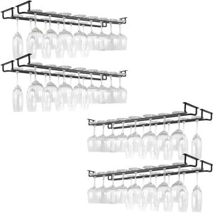 SANS MARQUE Wine glass holder, hanging glass holder, 8 pieces, 40cm hanging glass holder, one holds 8-10 wine glasses, with screws & wall plugs for family, SANS MARQUE Wine glass holder, hanging glass holder, 8 pieces, 40cm hanging glass holder, one holds 8-10 wine glasses, with screws & wall plugs for family,