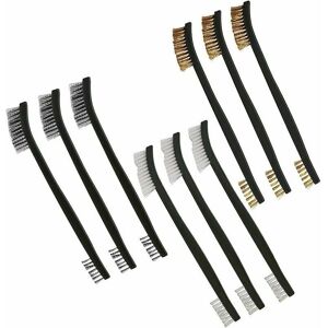 Gotrays - Wire Brushes, 9 Pcs Mini Wire Brushes for Cleaning Welding Slag Rust and Dust, Small Wire Brush is Made of Stainless Steel Brass and Nylon Gotrays - Wire Brushes, 9 Pcs Mini Wire Brushes for Cleaning Welding Slag Rust and Dust, Small Wire Brush is Made of Stainless Steel Brass and Nylon
