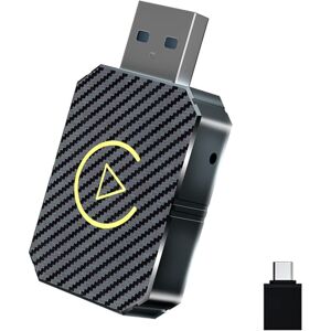 COOCHEER CarPlay Wireless Converter, 2-in-1 CarPlay/Android Auto, Compact Mini Wireless Adapter for All Factory Wired CarPlay Systems (Carbon Fiber Color) COOCHEER CarPlay Wireless Converter, 2-in-1 CarPlay/Android Auto, Compact Mini Wireless Adapter for All Factory Wired CarPlay Systems (Carbon Fiber Color)