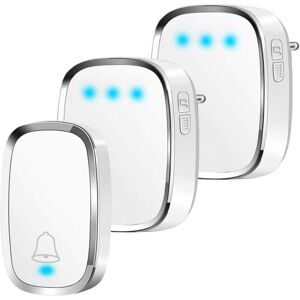 TINOR Wireless Doorbell, 300 Meters Range Waterproof Outdoor Wireless Doorbell, Chime Kit with led and 36 Melodies at 4 Volume Levels for Home, Office, TINOR Wireless Doorbell, 300 Meters Range Waterproof Outdoor Wireless Doorbell, Chime Kit with led and 36 Melodies at 4 Volume Levels for Home, Office,