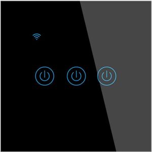 TINOR Wireless Smart Remote Control Touch Wall Switch Support Voice Control Family Sharing Timer Function Neutral Wire Required(Black,3Gang) TINOR Wireless Smart Remote Control Touch Wall Switch Support Voice Control Family Sharing Timer Function Neutral Wire Required(Black,3Gang)