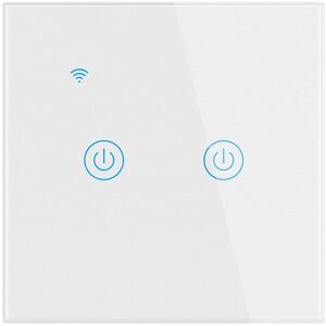BEIJIYI Wireless Smart Remote Control Touch Wall Switch, Supports Voice Control, Family Sharing Timer Function, Neutral Wire Required (White, 2 Modules) BEIJIYI Wireless Smart Remote Control Touch Wall Switch, Supports Voice Control, Family Sharing Timer Function, Neutral Wire Required (White, 2 Modules)
