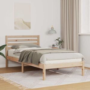Vidaxl Pine Wood Bed Frame - Modern Style, Easy Assembly - Bed Vidaxl Pine Wood Bed Frame - Modern Style, Easy Assembly - Bed