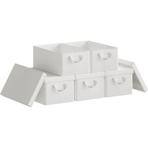 WOLTU 5x 27L Storage Boxes, Stackable Design Storage Chests White WOLTU 5x 27L Storage Boxes, Stackable Design Storage Chests White