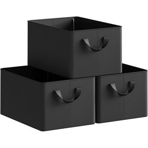 WOLTU 3x 35L Storage Boxes, with Handles, Storage Chests Fabric, Black WOLTU 3x 35L Storage Boxes, with Handles, Storage Chests Fabric, Black