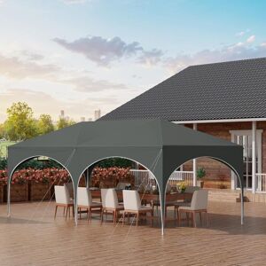 Woltu - 3m x 6m Pop Up Gazebo With Sides Outdoor Garden Height Adjustable Party Tent, Grey Woltu - 3m x 6m Pop Up Gazebo With Sides Outdoor Garden Height Adjustable Party Tent, Grey