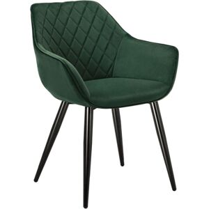 Dining chairs Kitchen chairs Velvet Padded Seat chairs Arms Counter Lounge Green - Woltu Dining chairs Kitchen chairs Velvet Padded Seat chairs Arms Counter Lounge Green - Woltu