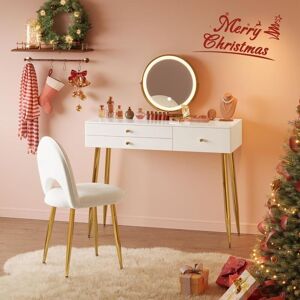 WOLTU Makeup Vanity with LED Mirror and Stool - 3 Drawers WOLTU Makeup Vanity with LED Mirror and Stool - 3 Drawers