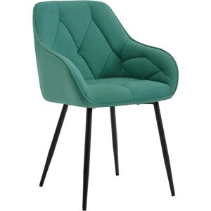 1x Dining Chairs, Velvet Dining Chairs with Backrest Dining Room Chairs, Turquoise - Woltu 1x Dining Chairs, Velvet Dining Chairs with Backrest Dining Room Chairs, Turquoise - Woltu