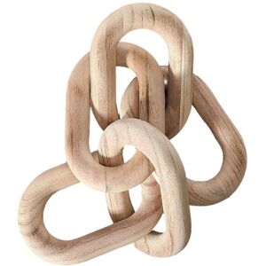 TLILY Wood Chain Link Decor,21.6 Hand Carved Decorative Chain,Contemporary Home Decor for Farmhouse Shelf&Side Table b TLILY Wood Chain Link Decor,21.6 Hand Carved Decorative Chain,Contemporary Home Decor for Farmhouse Shelf&Side Table b