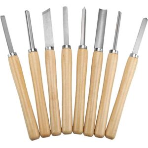 Tinor - Wood Turning Chisel Set, 8pcs Wood Chisel Set Turning Tools Oblique Wood Gouge Parting Tinor - Wood Turning Chisel Set, 8pcs Wood Chisel Set Turning Tools Oblique Wood Gouge Parting