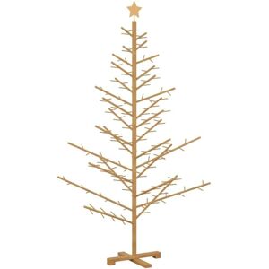 Wooden Christmas Tree with Stand Brown 180 cm Solid pine wood vidaXL Wooden Christmas Tree with Stand Brown 180 cm Solid pine wood vidaXL