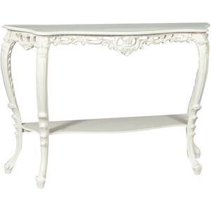 Biscottini Antique White Wood Console - 130x88x36cm - Made in Italy Biscottini Antique White Wood Console - 130x88x36cm - Made in Italy