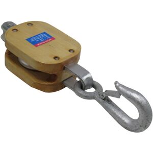 Securefix Direct - Wooden Pulley Block 6' Single Sheave Swivel Hook Securefix Direct - Wooden Pulley Block 6' Single Sheave Swivel Hook