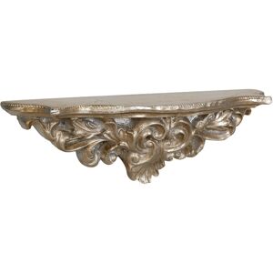 Biscottini - Wooden shelf with antique silver leaf finish Made in Italy L45xPR12,5xH14 cm Biscottini - Wooden shelf with antique silver leaf finish Made in Italy L45xPR12,5xH14 cm