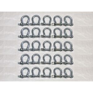 Securefix Direct - x25 8MM Galvanised Commercial Bow Shackles - Chain Connector Caravan Tether Securefix Direct - x25 8MM Galvanised Commercial Bow Shackles - Chain Connector Caravan Tether