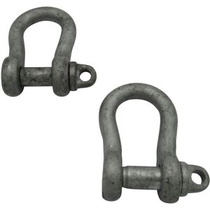 Securefix Direct - X2 1.25 Ton Galvanised Large Bow Shackles With Screw Pin - BS3032 1250KG Lifting Towing Tested Securefix Direct - X2 1.25 Ton Galvanised Large Bow Shackles With Screw Pin - BS3032 1250KG Lifting Towing Tested