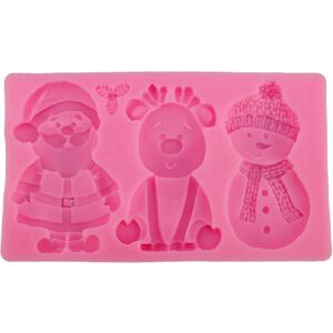GROOFOO Xmas Silicone Molding Reindeer Snowman Claus Shape Non Stick Reusable Xmas Baking Moulding for Candy Cookie Cake GROOFOO Xmas Silicone Molding Reindeer Snowman Claus Shape Non Stick Reusable Xmas Baking Moulding for Candy Cookie Cake