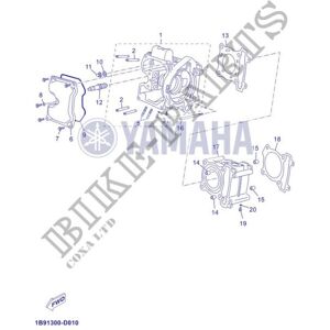 Yamaha - 1B9-E1101-00 - Cylinder head - X-Max 125 '09 Yamaha - 1B9-E1101-00 - Cylinder head - X-Max 125 '09