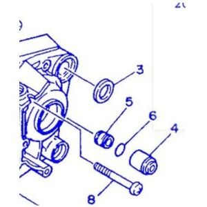 3NC-E5317-00-00 Support spacer DT125R 89-90 - Yamaha 3NC-E5317-00-00 Support spacer DT125R 89-90 - Yamaha