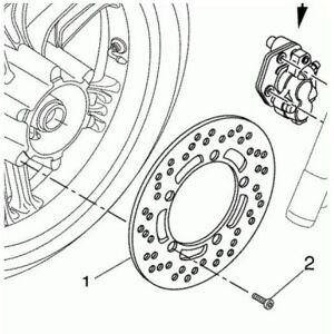 Yamaha - 5B2-F582T-00 - Front brake disc - left - X-city 125/250 2008-13 Yamaha - 5B2-F582T-00 - Front brake disc - left - X-city 125/250 2008-13