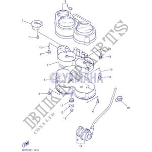 5DM-8353E-60 - Meter Upper Case FZS600 2001 - Yamaha 5DM-8353E-60 - Meter Upper Case FZS600 2001 - Yamaha
