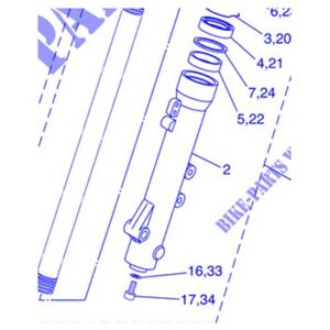 Yamaha - 5SE-F3126-01 - Lower fork (left) - VP300 VERSitY 2002 Yamaha - 5SE-F3126-01 - Lower fork (left) - VP300 VERSitY 2002
