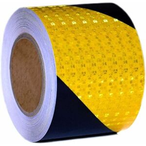 YMYNY Yellow and Black Reflective Tape, Self-Adhesive Warning Tape, Yellow and Black Hazard Warning Tape, Reflective Sticker, Car Floor Marking, 5 cm x 25 YMYNY Yellow and Black Reflective Tape, Self-Adhesive Warning Tape, Yellow and Black Hazard Warning Tape, Reflective Sticker, Car Floor Marking, 5 cm x 25