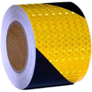 Csparkv - Yellow and Black Reflective Tape Self Adhesive Warning Tape Yellow Black Hazard Warning Tape Reflective Sticker Car Floor Marking Csparkv - Yellow and Black Reflective Tape Self Adhesive Warning Tape Yellow Black Hazard Warning Tape Reflective Sticker Car Floor Marking