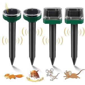 Ymyny - 4 Pieces Mole Repellents: Solar Ultrasonic Mole Repellent with IP65 Waterproof, Mole Trap, Ultrasonic Mouse Repellent, Solar Ultrasonic Mole Ymyny - 4 Pieces Mole Repellents: Solar Ultrasonic Mole Repellent with IP65 Waterproof, Mole Trap, Ultrasonic Mouse Repellent, Solar Ultrasonic Mole