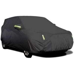 Outdoor Car Cover, Breathable, UV-Resistant, Dustproof, Snowproof, with Fixed Buckle, Black Reflective Strip (4.2 x 1.75 x 1.5 m) - Ymyny Outdoor Car Cover, Breathable, UV-Resistant, Dustproof, Snowproof, with Fixed Buckle, Black Reflective Strip (4.2 x 1.75 x 1.5 m) - Ymyny