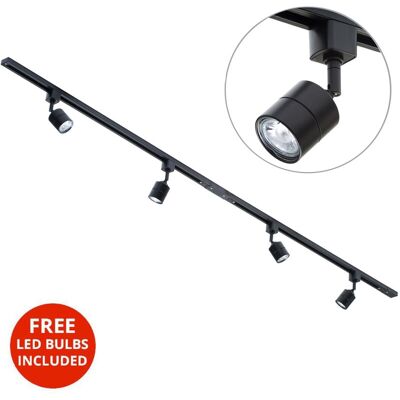 Litecraft - 2M Kitchen Track Light - Black - Track lighting Litecraft - 2M Kitchen Track Light - Black - Track lighting