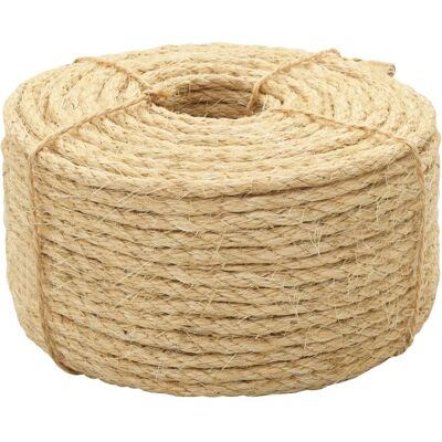 vidaXL Sisal Rope 8mm 100m - All-Purpose Garden & DIY Rope vidaXL Sisal Rope 8mm 100m - All-Purpose Garden & DIY Rope