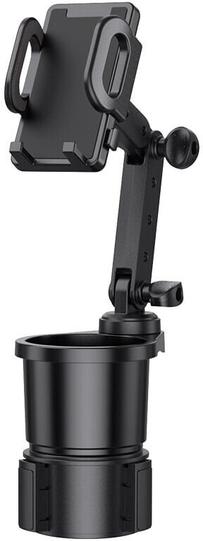 CYSLMUK 1 Piece Car Drink Holder, 360° Adjustable Base, Car Drink Holder Extender with Cell Phone Holder, 2 in 1 Multifunctional Cup Holder, Black