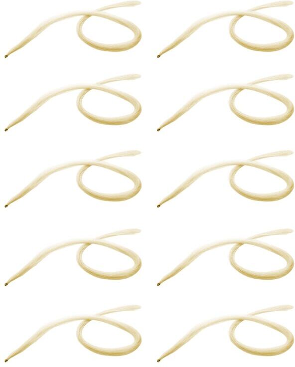 TLILY 10 Pieces 75cm Natural Horsehair Violin Bows - White
