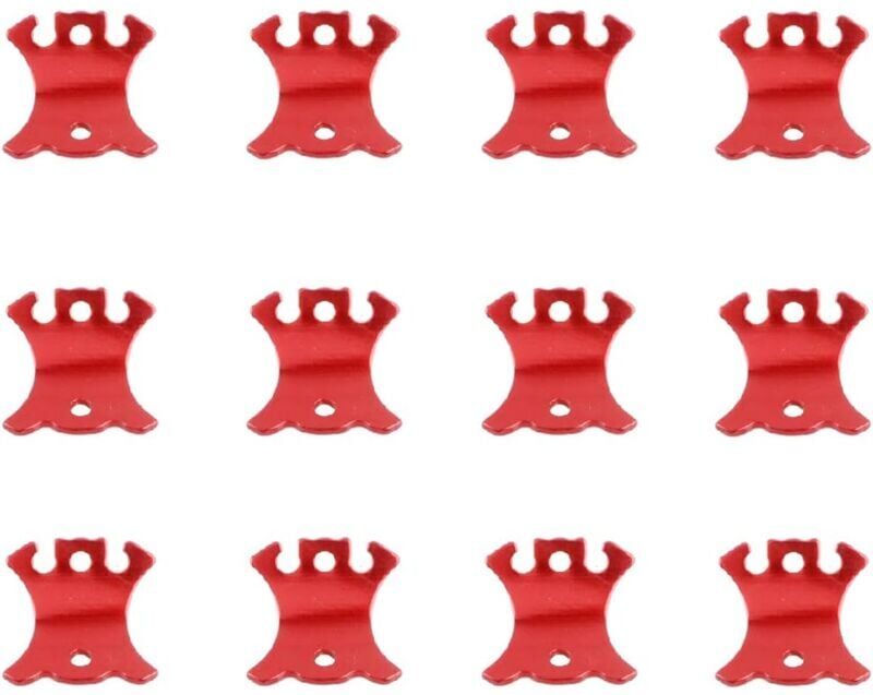 Aougo - 12pcs Rope Tensioner Camping Tensioner Aluminum Alloy Hook Rope Adjuster Durable Non-Slip for Tent Tarp Hiking Camping