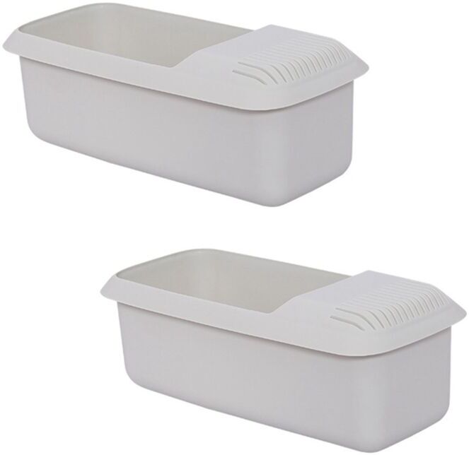 TLILY 2PCS Microwave Pasta Cooker Microwaveable Spaghetti Boxes Storage Box Steamer for Cooking Vegetables/Noodle