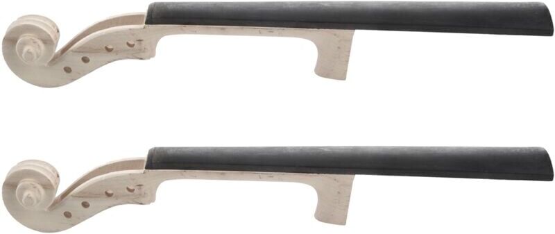 TLILY 2X 4/4 Size Maple Violin Neck Ebony Fingerboard DIY Kit with Hand Carved Scroll